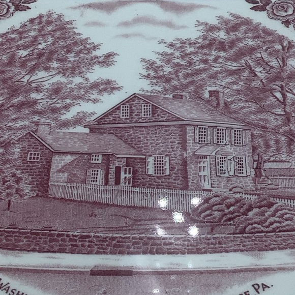 Washington’s Headquarters Valley Forge Trivet by Adam’s Potteries England - Picture 3 of 5